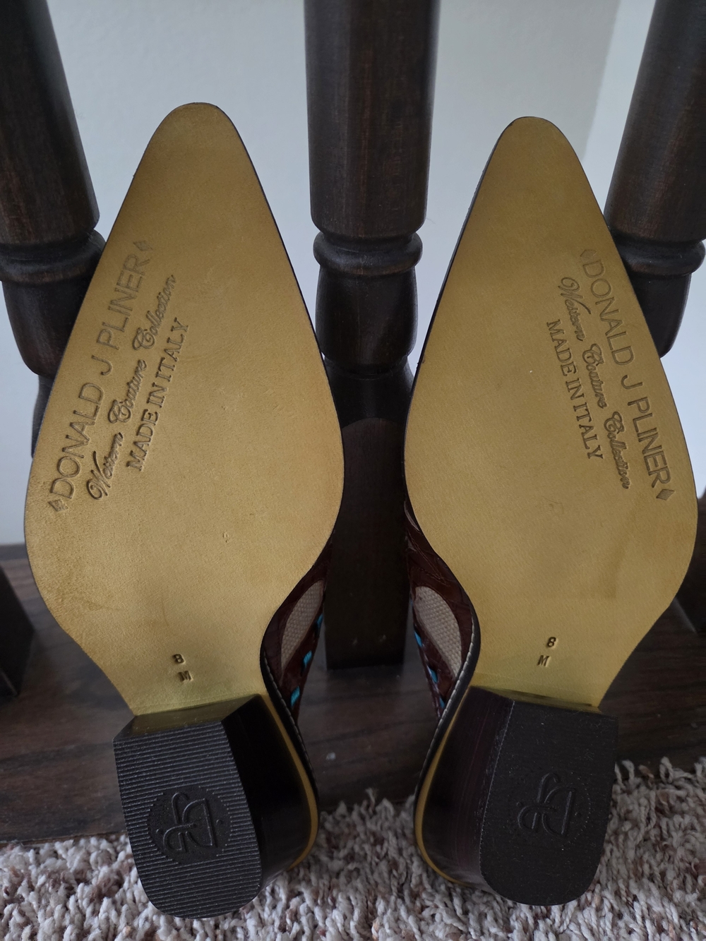Donald J. Pliner Western Couture Leather Slip-On Shoes - Picture 7 of 7